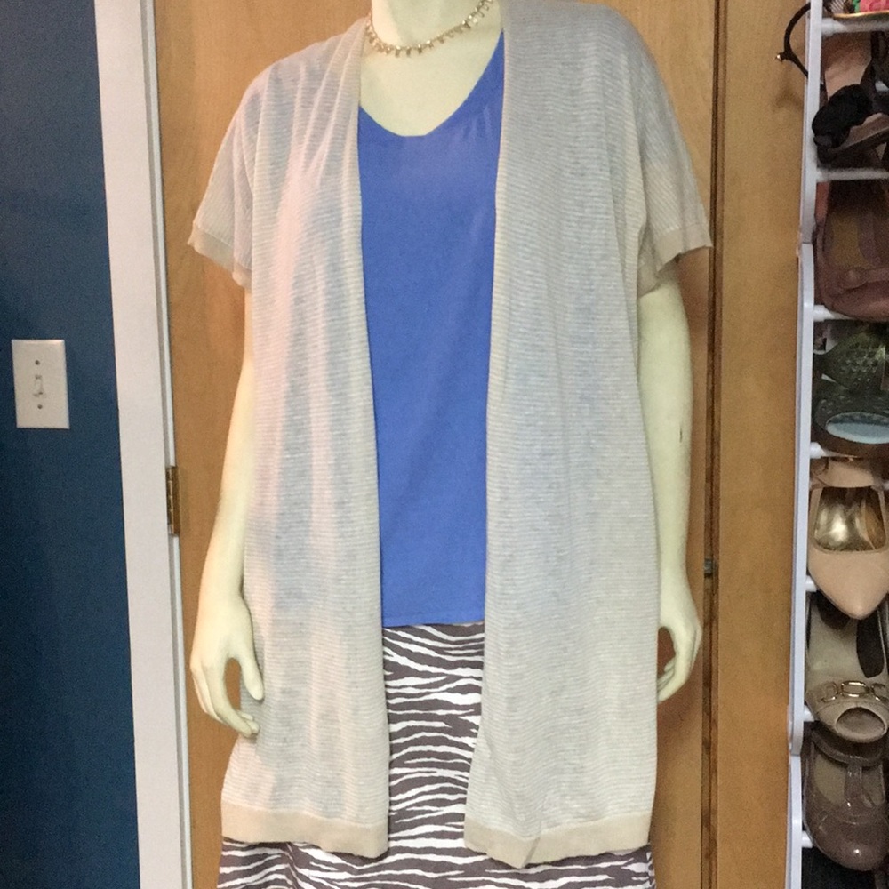 BNWT loft light shirt sleeve open cardigan